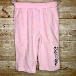 Calvin Klein kids Pink Velvet Pants 6-9 months